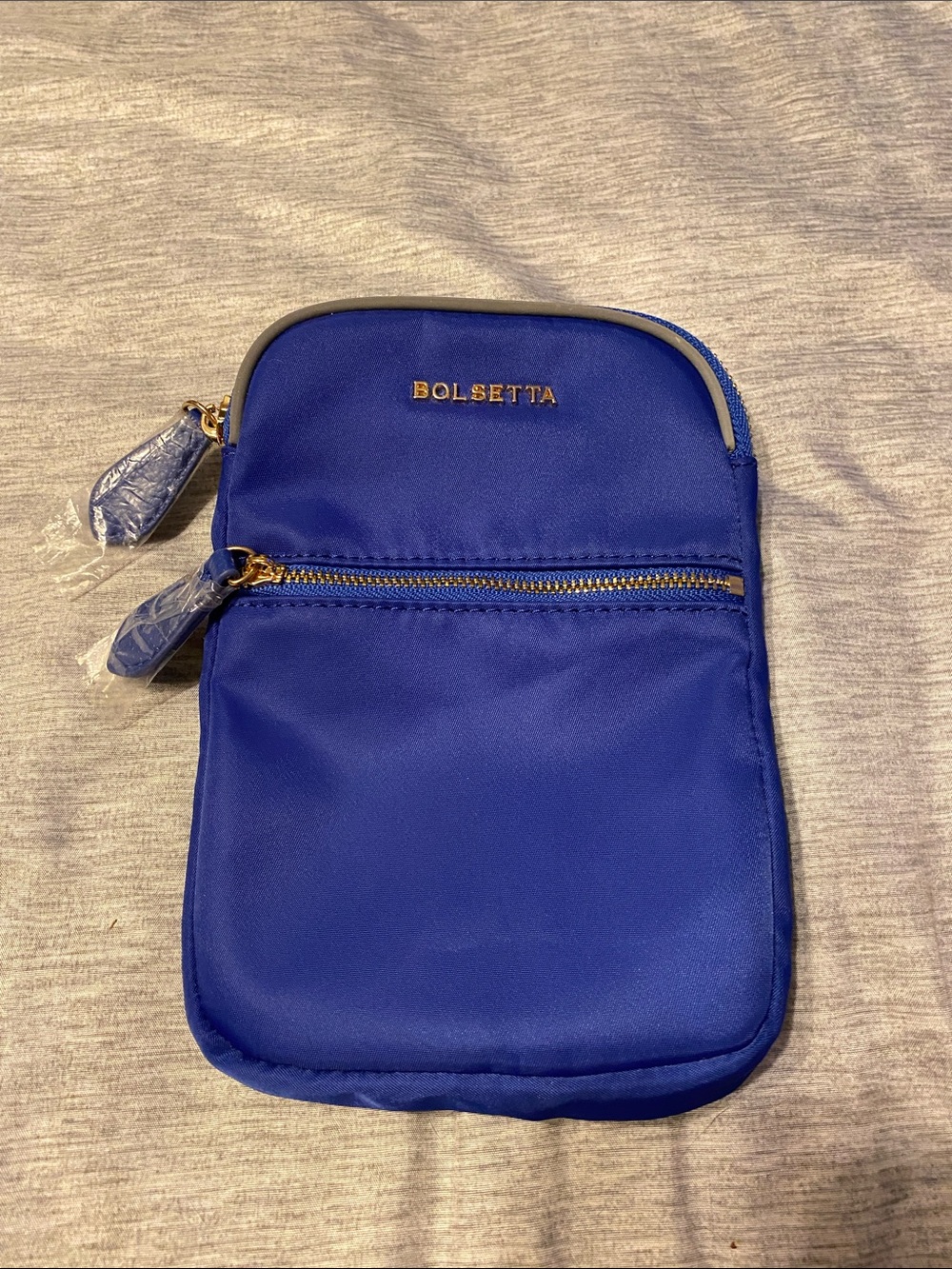 Bolsetta Cobalt Blue RFID Phone Pouch Wallet w/ Magnetic Clip NWOT